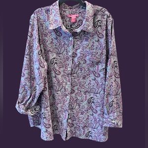 Woman Within Paisley Blouse